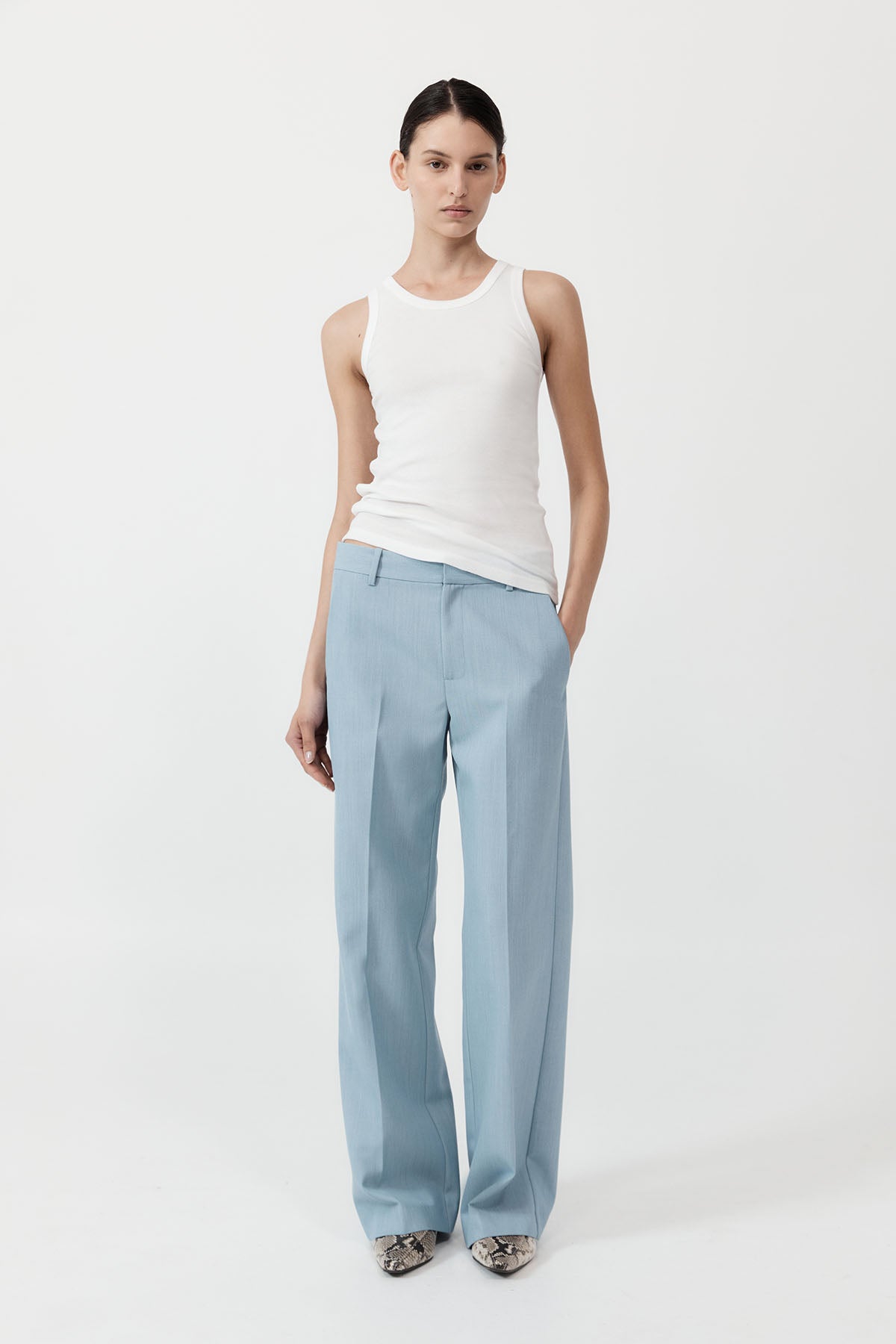 Carter Trousers - Stone Blue