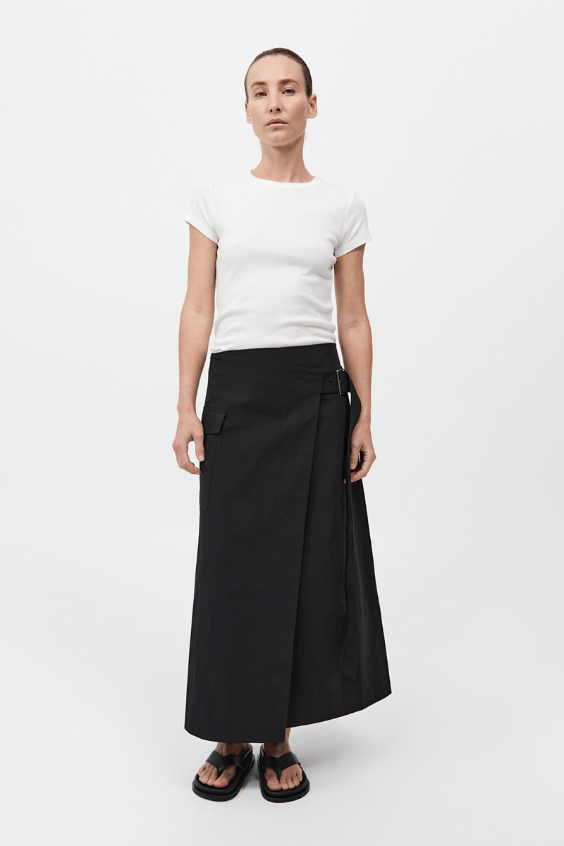 Agni Utility Wrap Skirt Black - Main Image