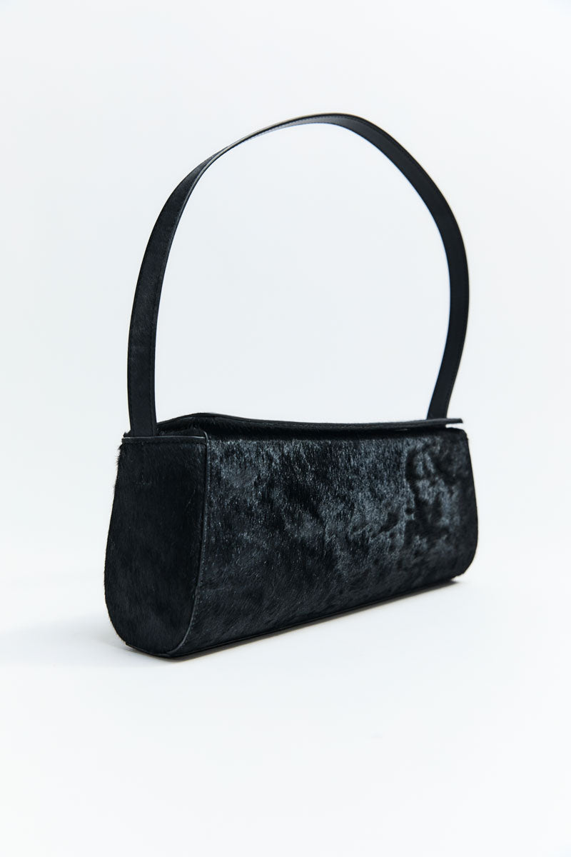 Agni Pony Hair Baguette Bag Black - Main Image
