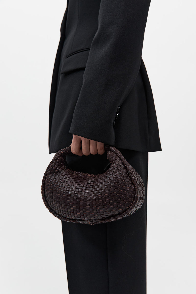 St. Agni | Lattice Weave Mini Bon Bon Bag - Port