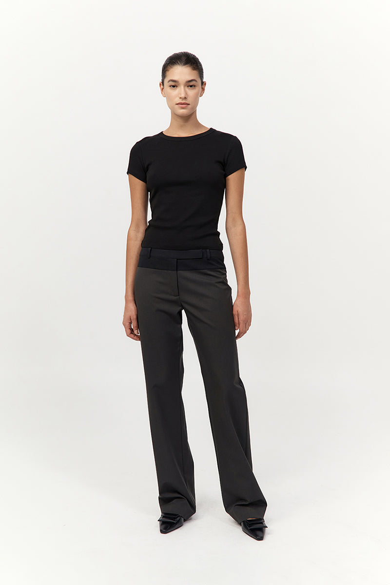 パンツ 90s vintage slacks black 1990's Retro Pants: 90s -Reflections by Eddie Haggar LTD