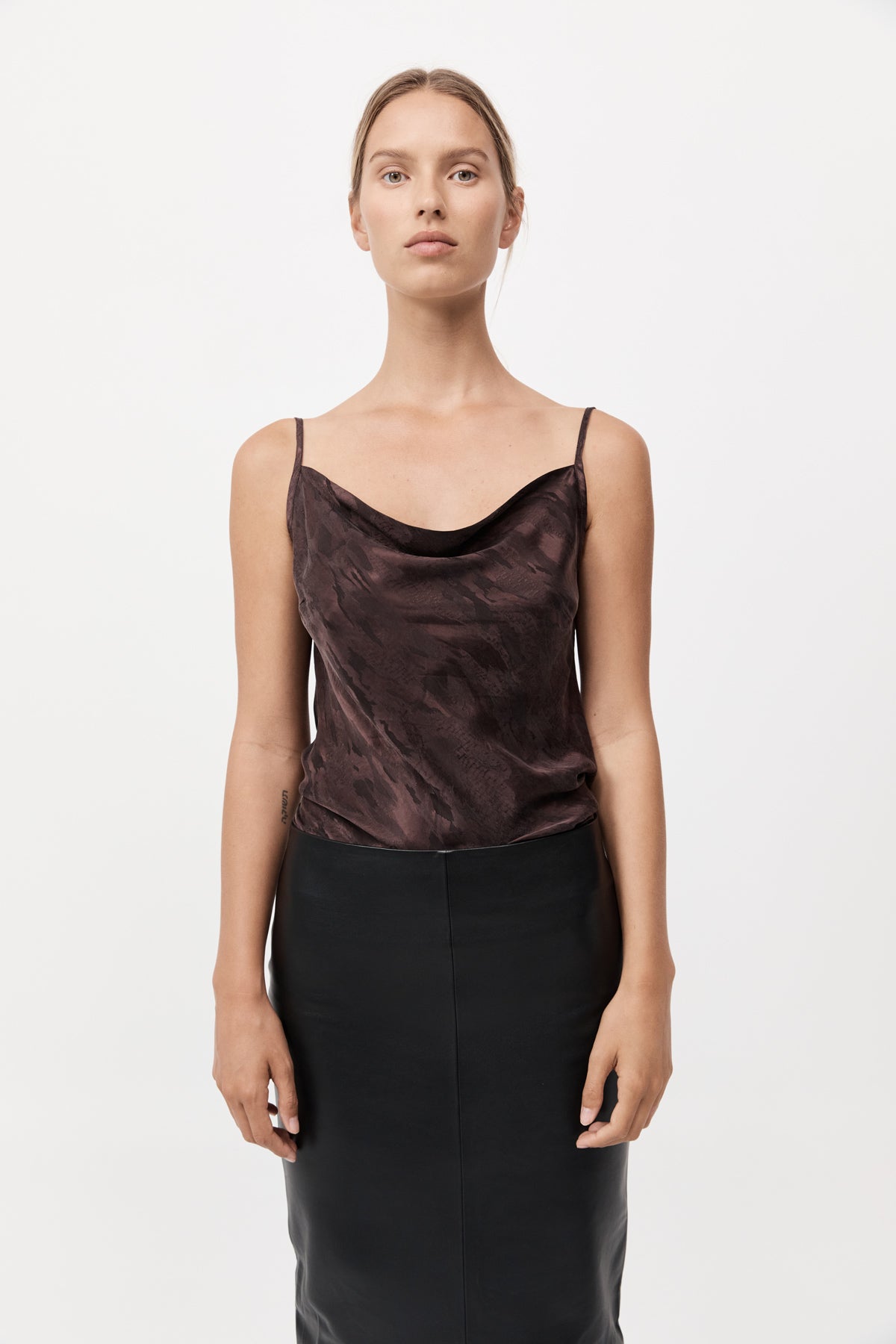 St. Agni | Bias Slip Cami - Chocolate Plum