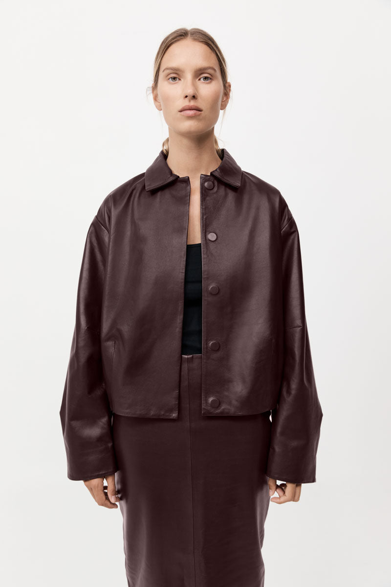 ジャケット・アウター SANTAKU 2way Satin leather jacket BEAMS - santaku 2way satin leather blouson ネイビー の通販