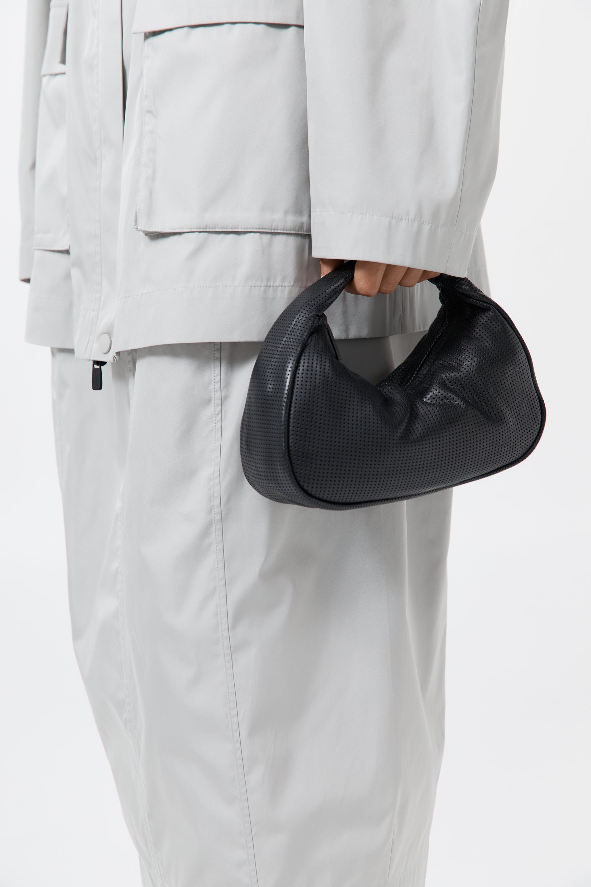 St. Agni | Perforated Mini Bon Bon Bag - Black
