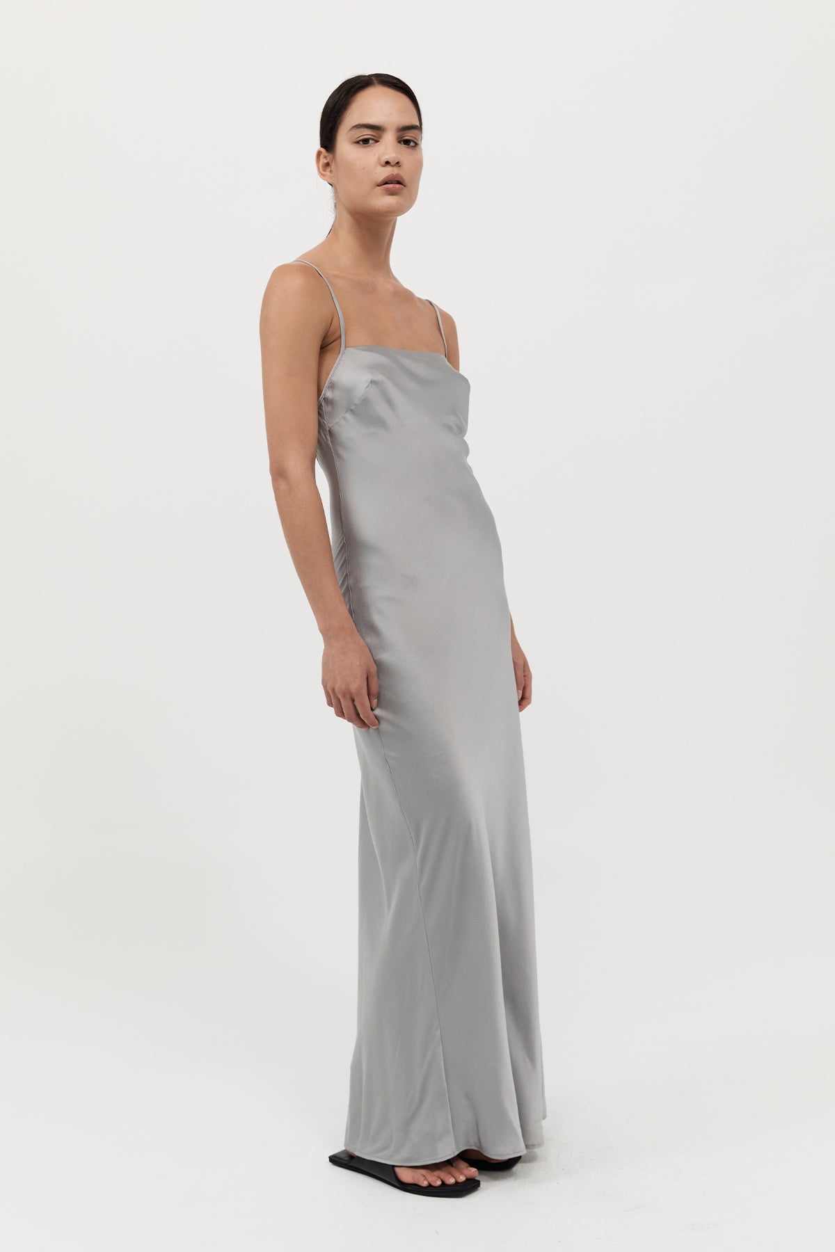 Low Back Slip Dress - Silver
