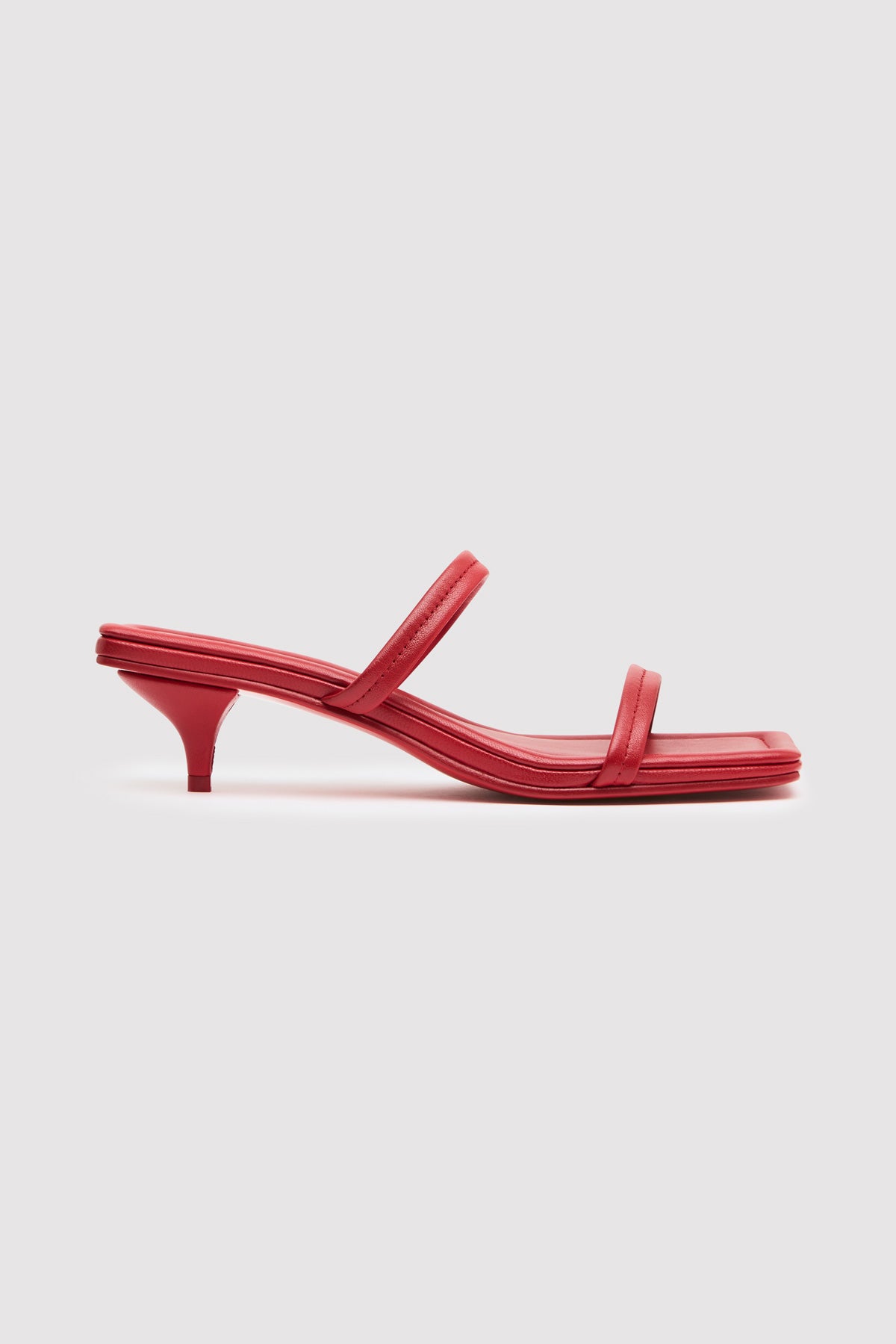 Agni Fine Strap Kitten Heel Rosso
