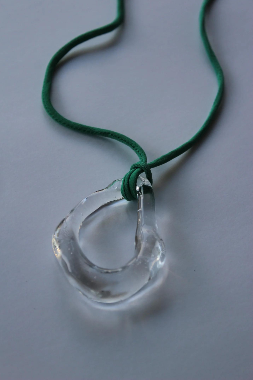 Green 2025 teardrop necklace