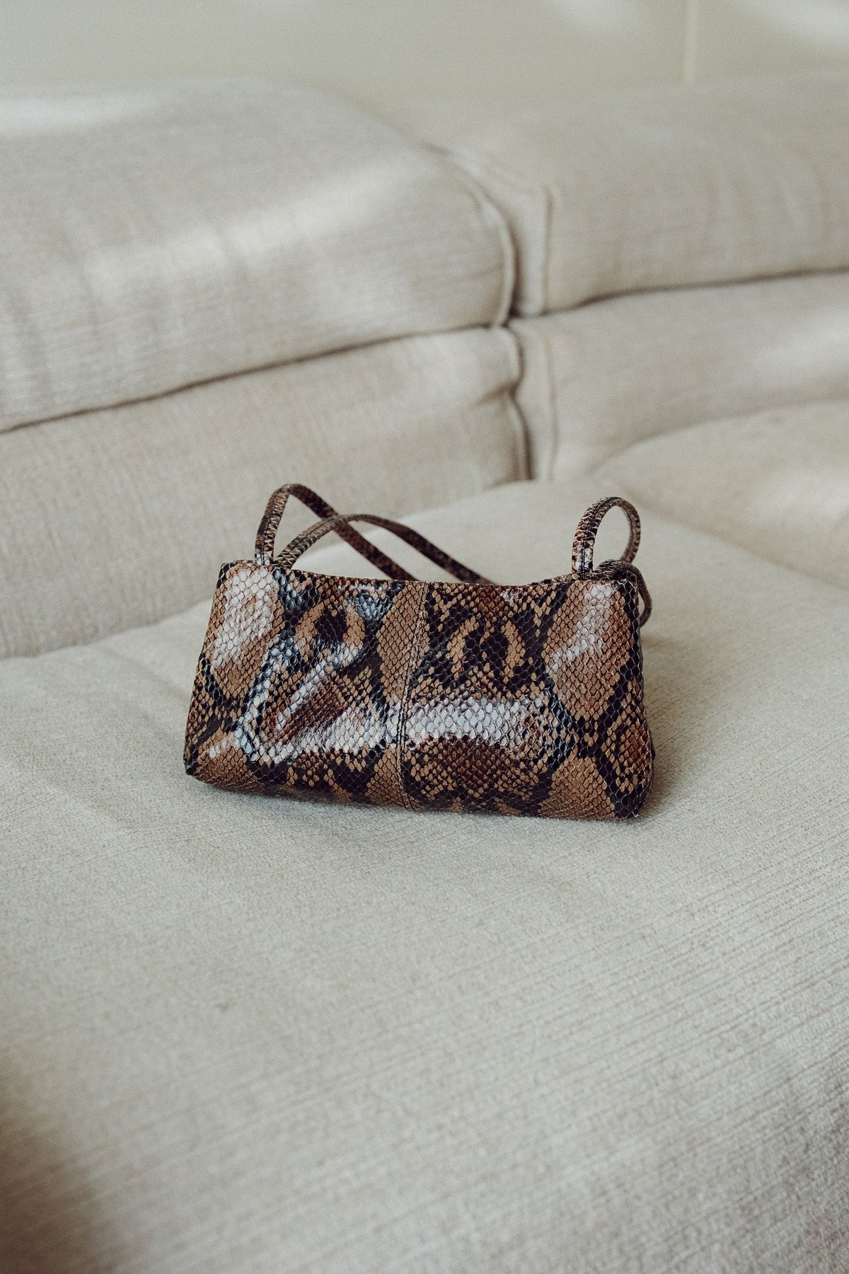 Petit Origami Bag - Python Embossed