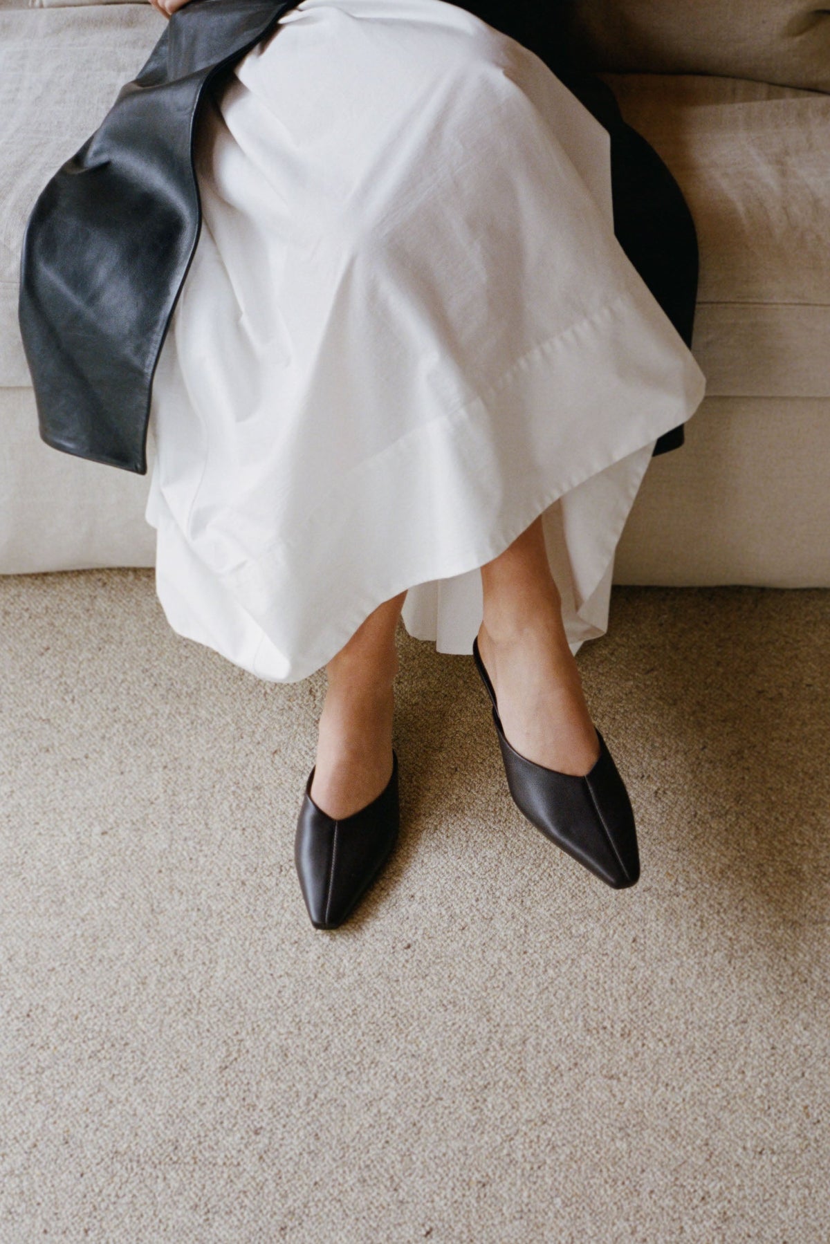 Pointed Mule Heel - Coffee