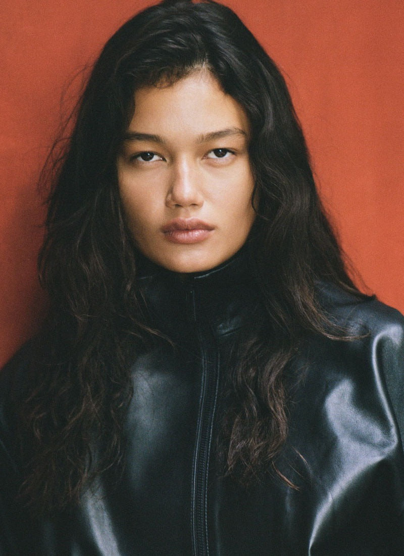Cocoon Zip Leather Jacket - Black