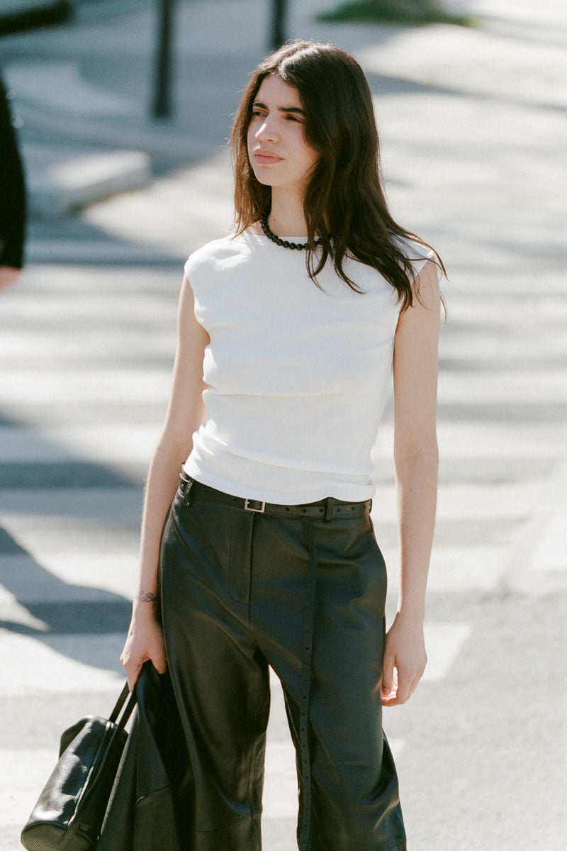 Perforated Slim Belt - Black