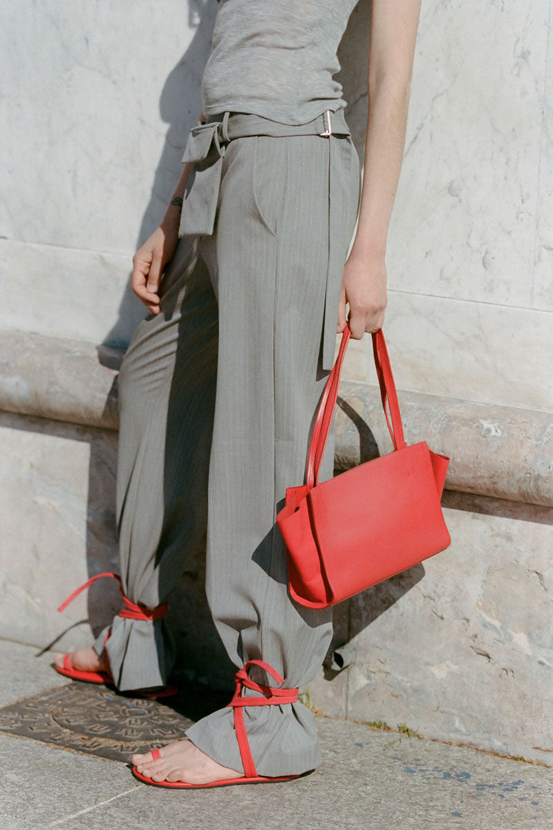 Slim Wonton Tote - Rosso