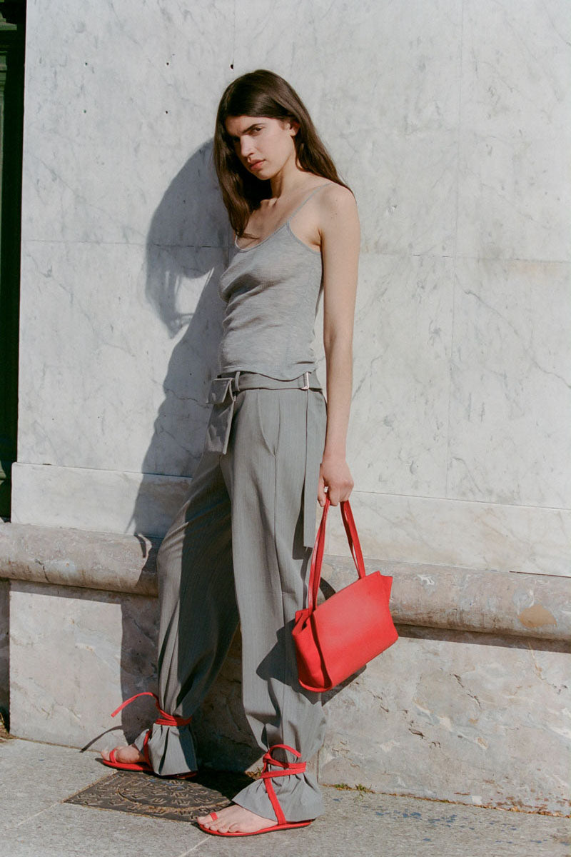 Slim Wonton Tote - Rosso