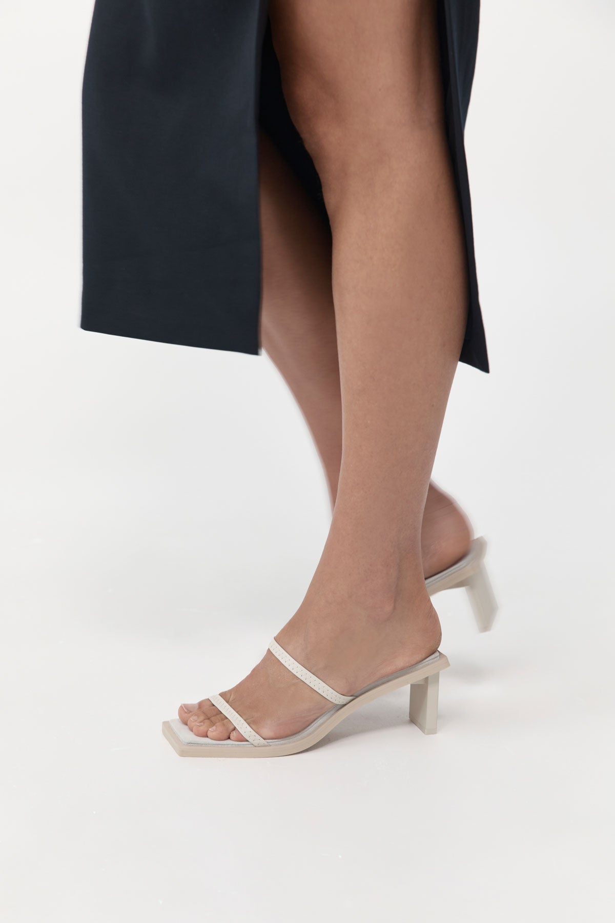 Fine Strap Heel - Cool White