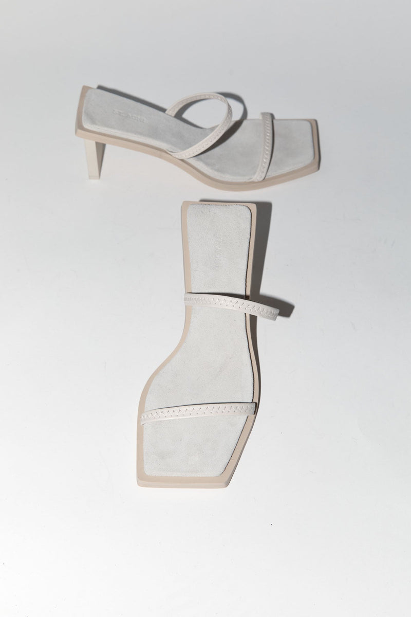 Fine Strap Heel - Cool White
