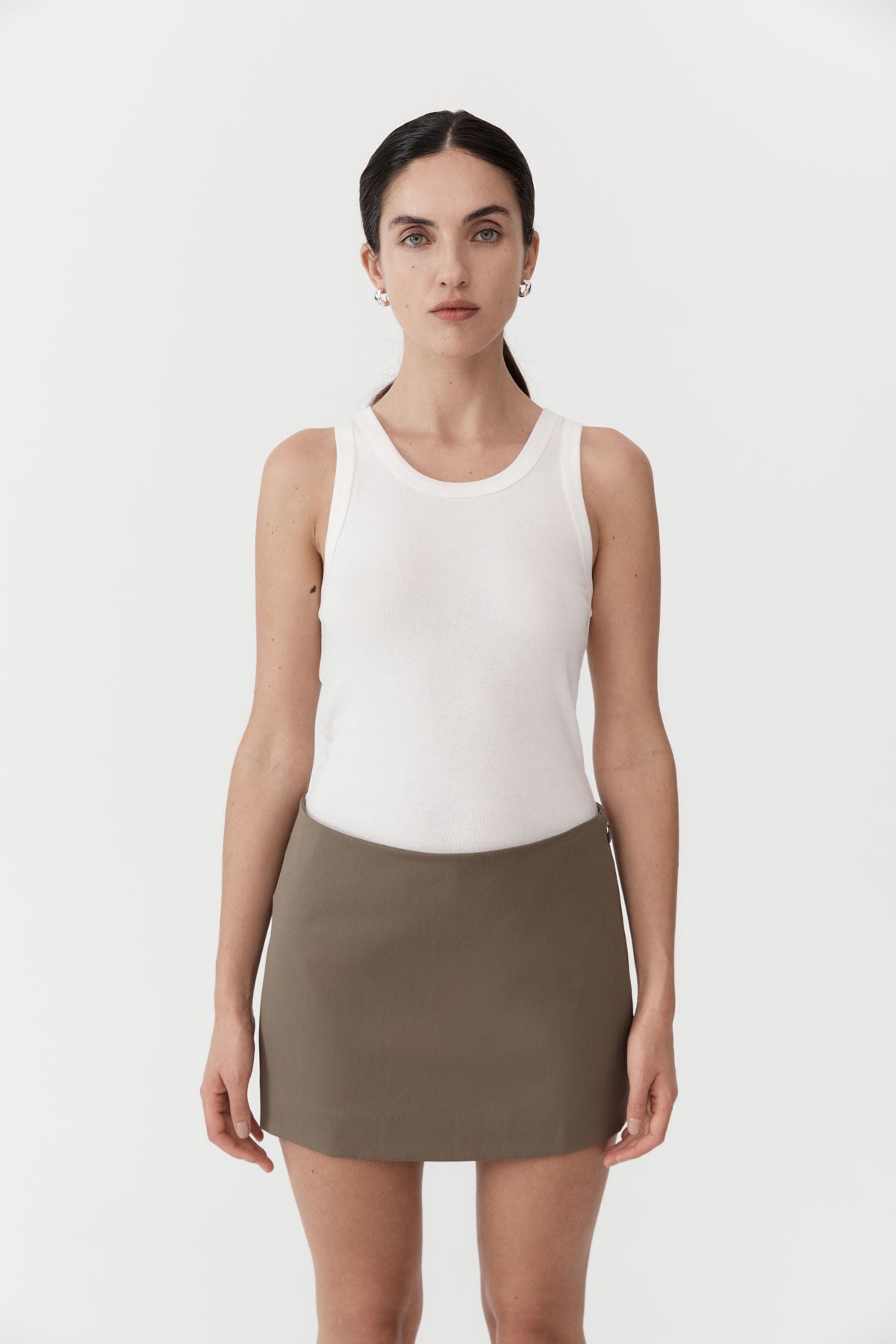 Utilitarian Pocket Mini Skirt - Kelp