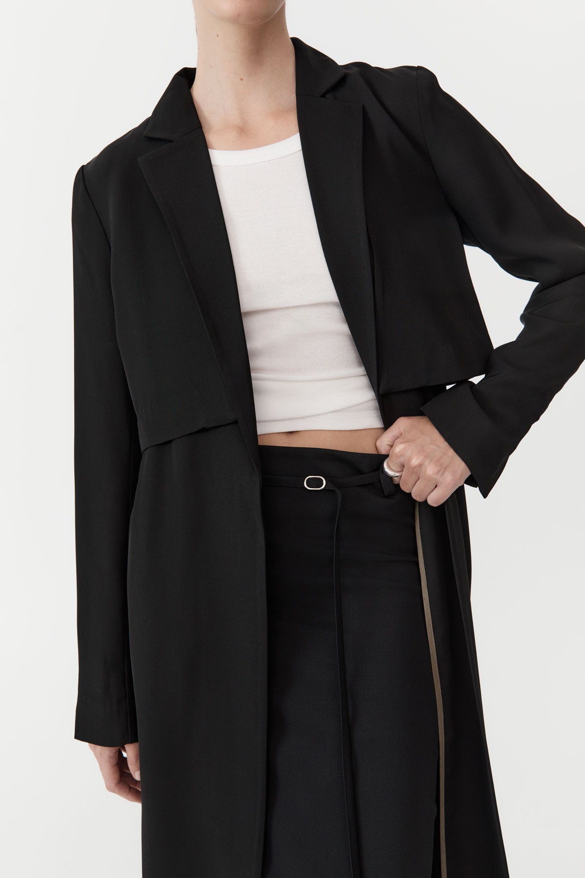 Layered Summer Trench - Black