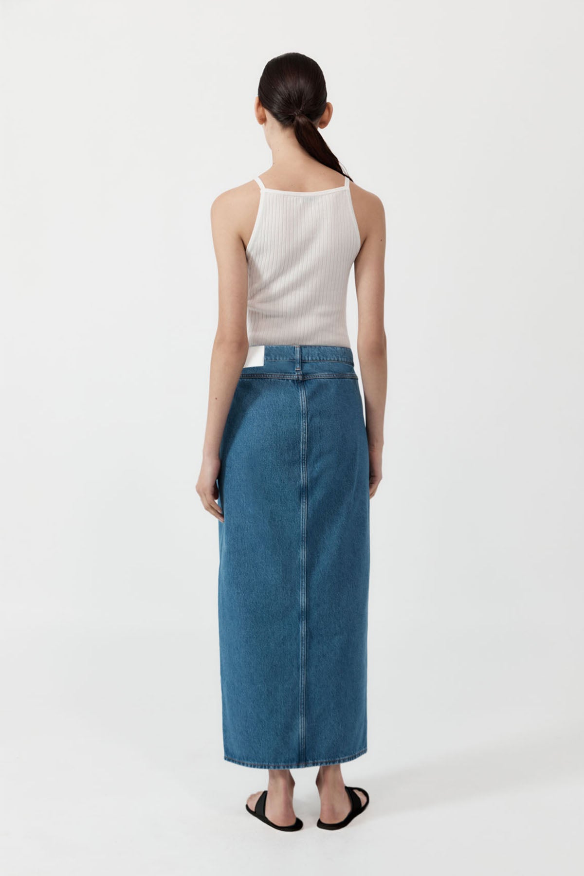 Denim Maxi Skirt - Denim Blue