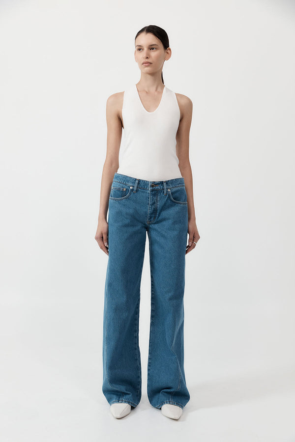 Low Rise Jeans - Denim Blue