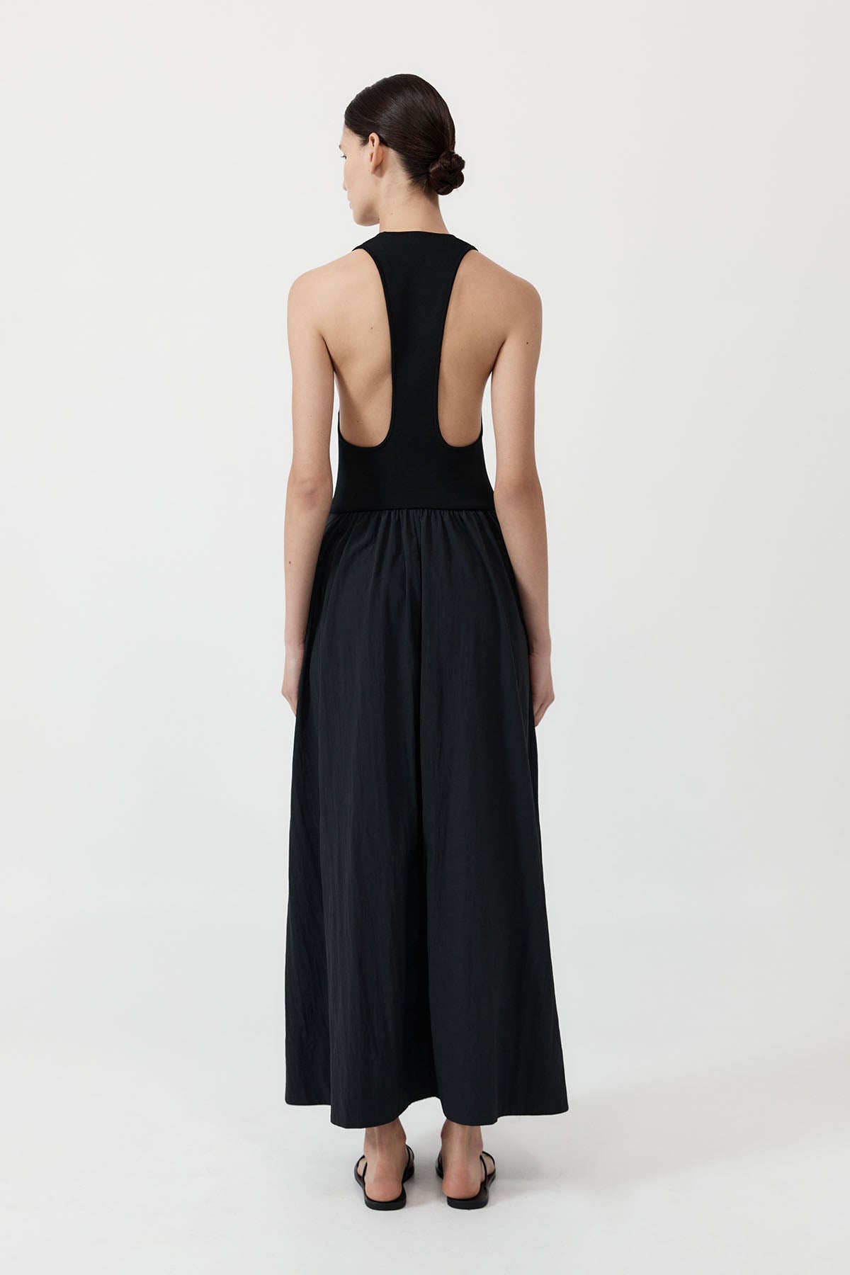 Plunge Neck Dress - Black