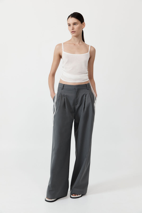 Ruched Tank - White