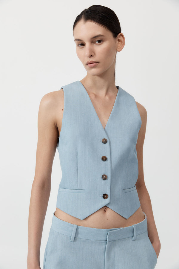 Carter Vest - Stone Blue