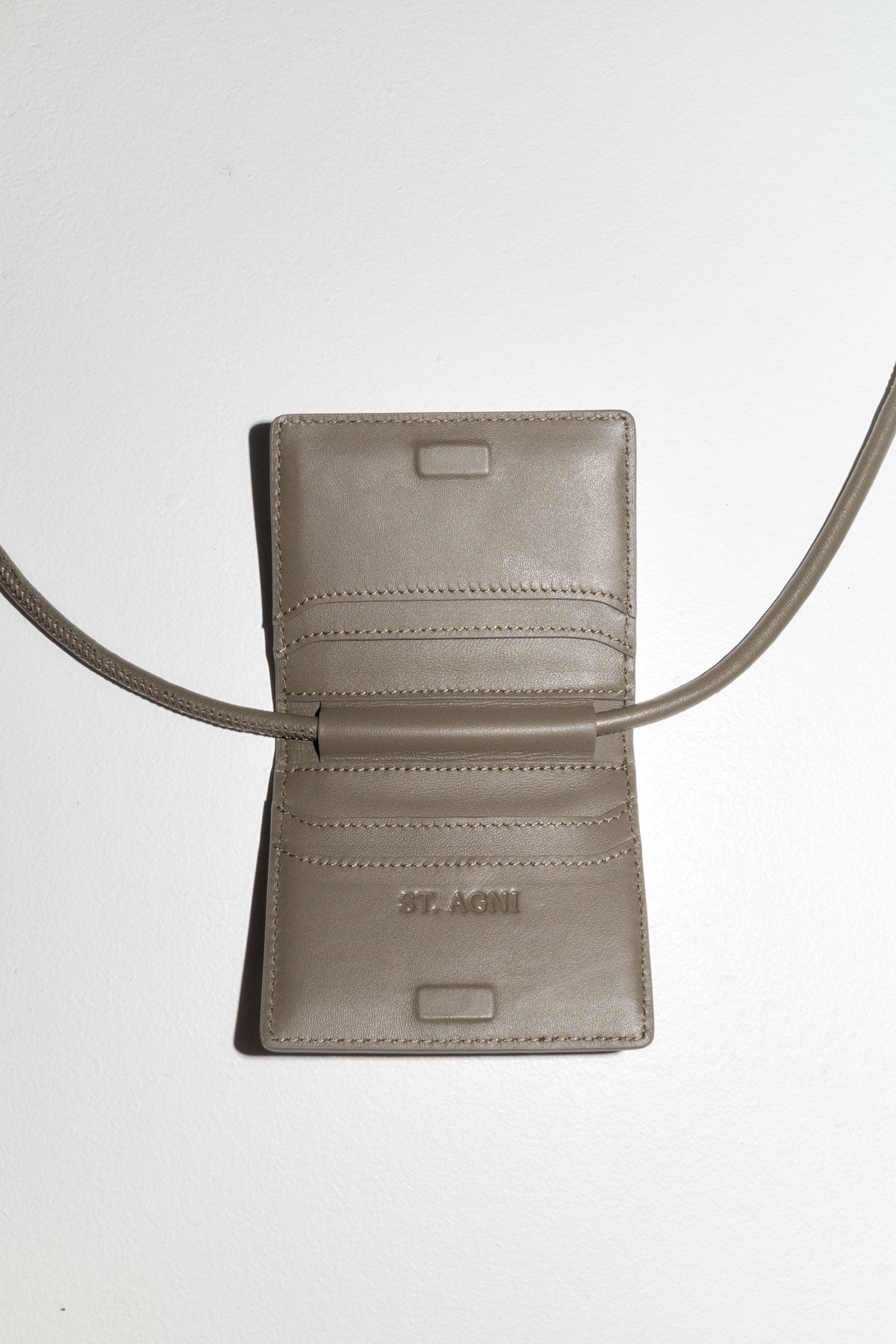 Leather Card Holder - Kelp