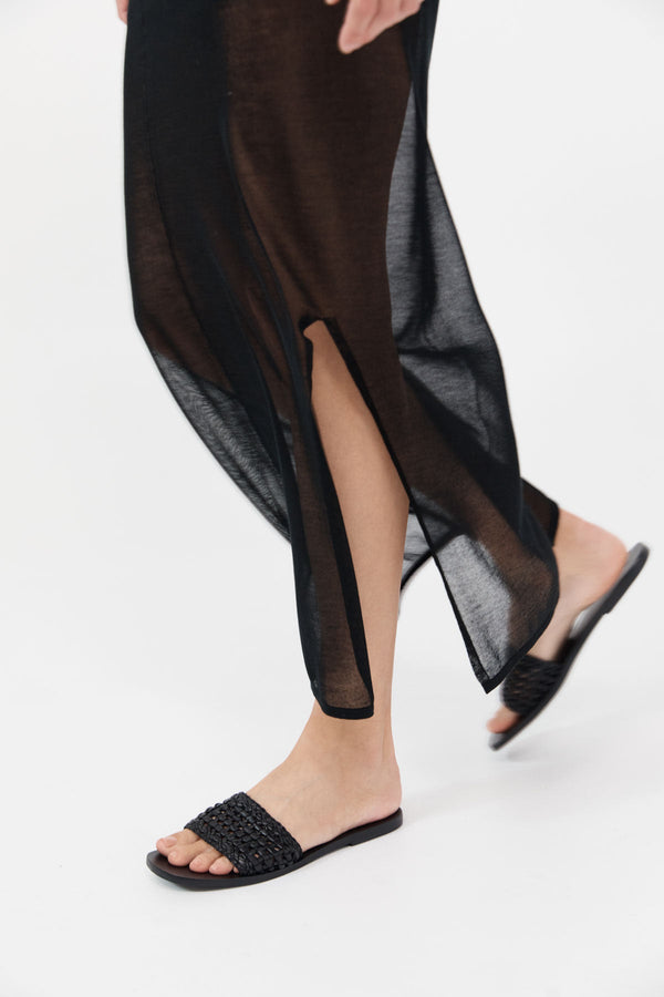 Macrame Mesh Slides - Black