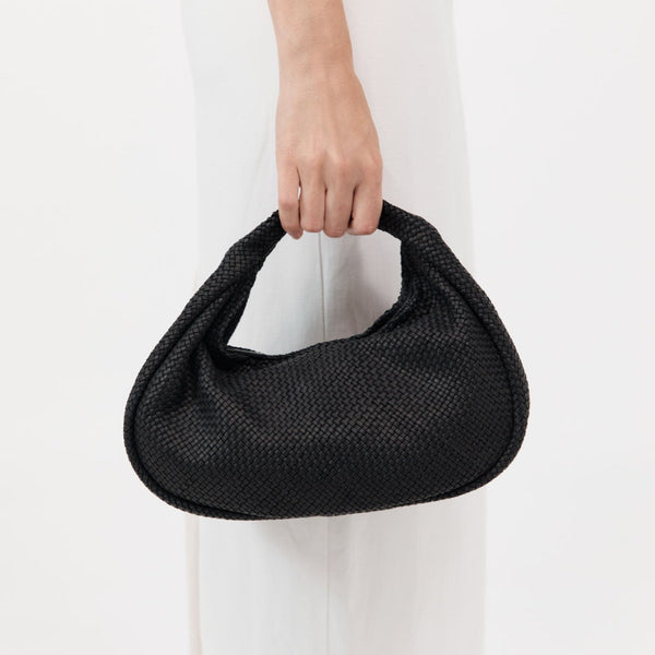 ST. AGNI【関税送料込&SALE価格】Exclusive Bon Bonレザーバッグ St. Agni | Woven Bon Bon Bag - Black