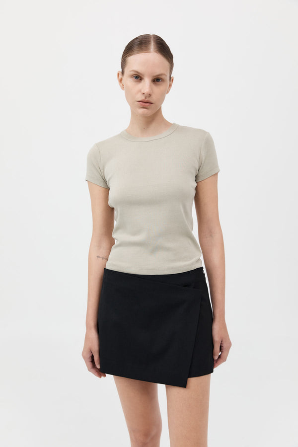 Organic Cotton Baby Tee - Moss Grey