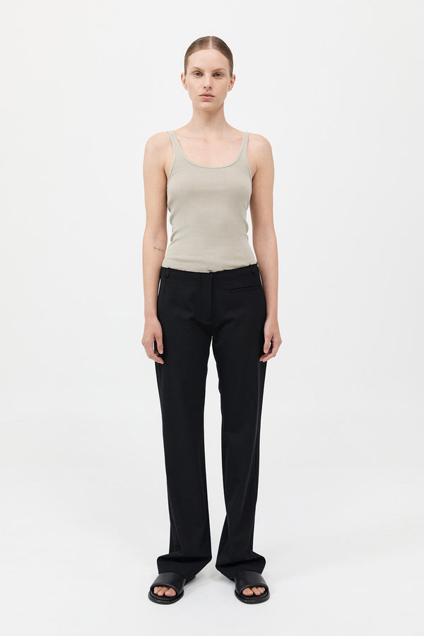 Raw Edge Pants - Black