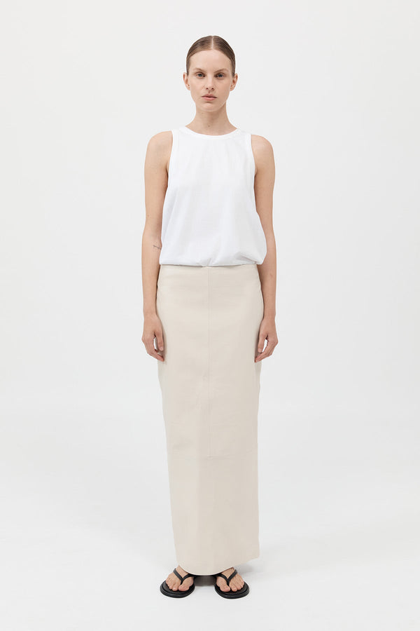 Organic Cotton Boxy Tank - White