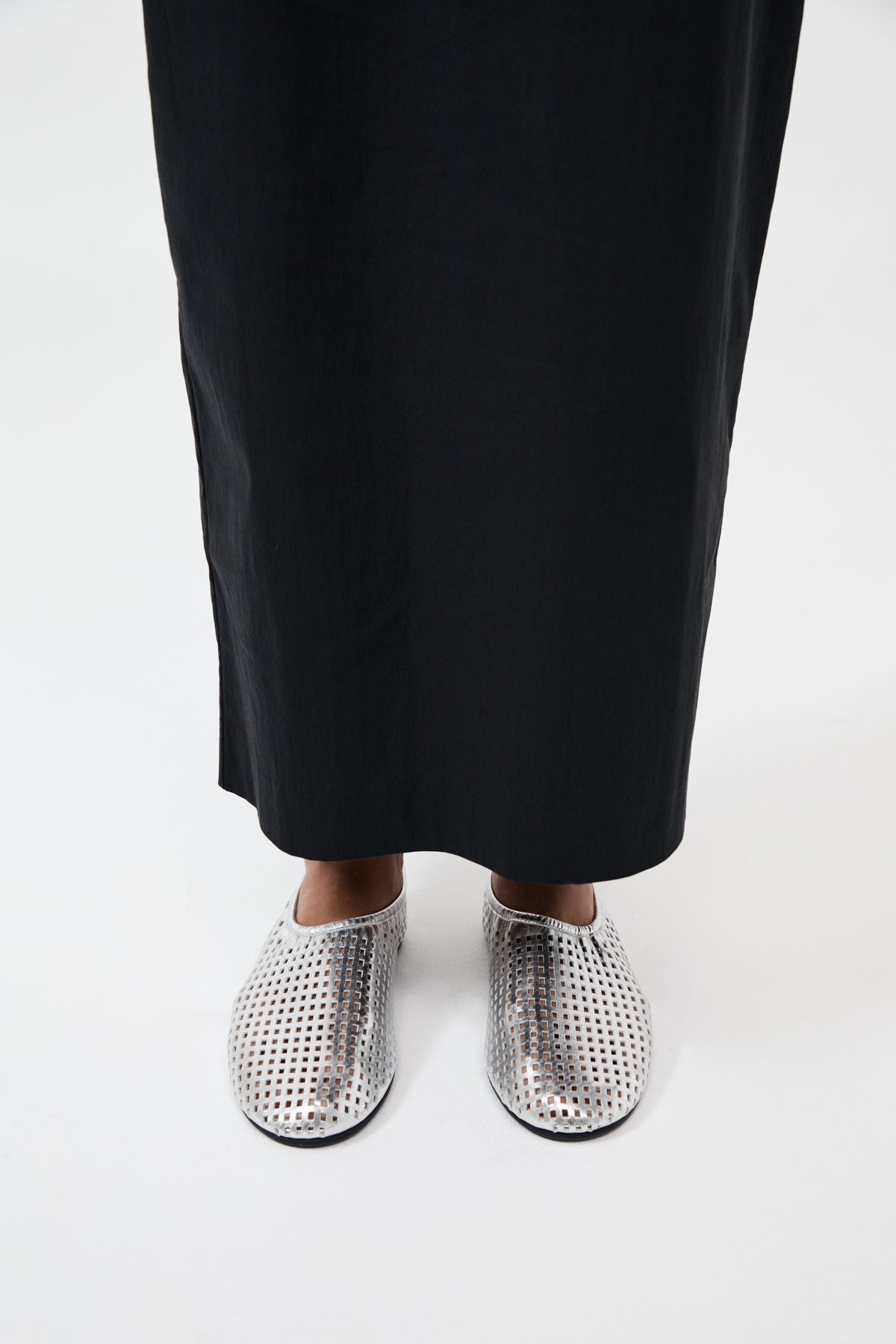 Agni Perforated Ballet Flat Silver - Main Image