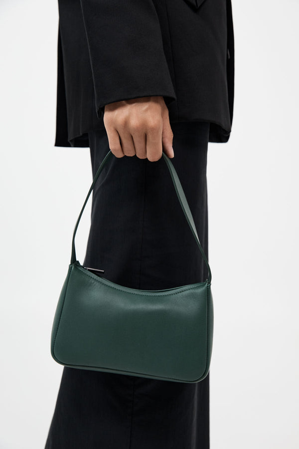90s Petit Shoulder Bag - Deep Green