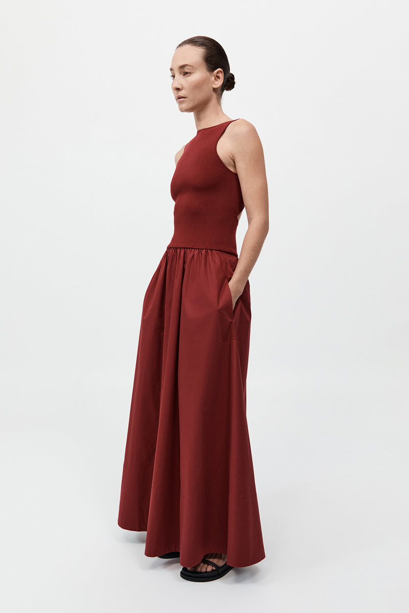st agni cut out midi dress St. Agni | Bateau Cut Out Dress