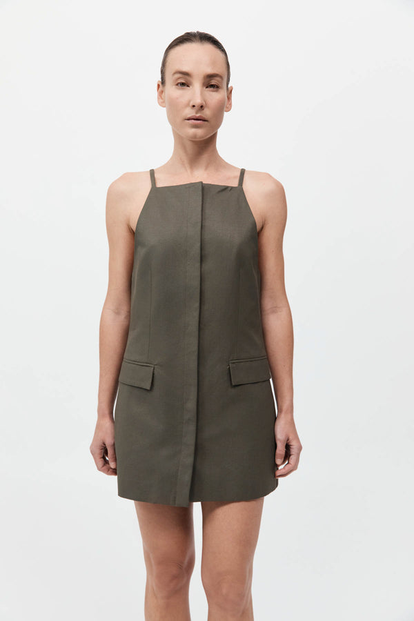 Hybrid Tailored Mini Dress - Kalamata