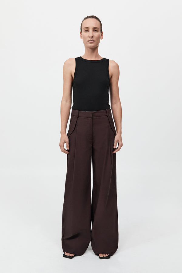 Utility Pleat Pants - Port