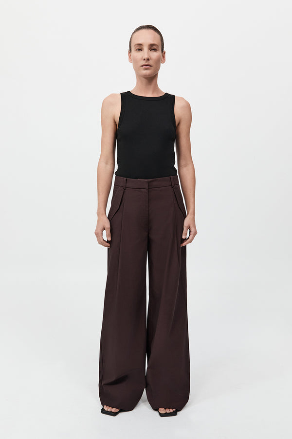 Organic Cotton Bateau Tank - Jet Black