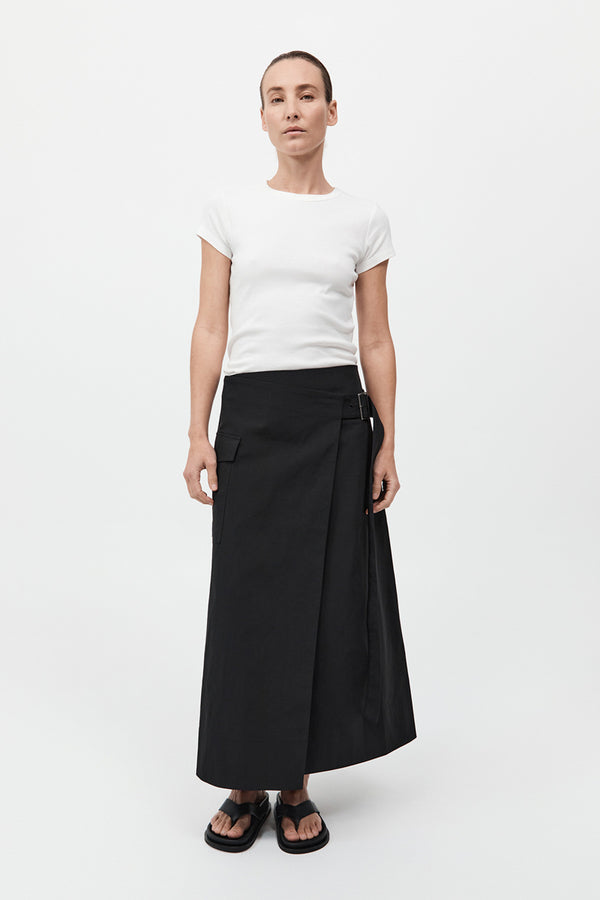 Utility Wrap Skirt - Black