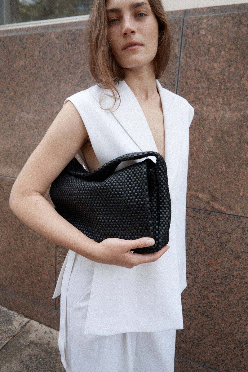 Lattice Everyday Satchel - Black
