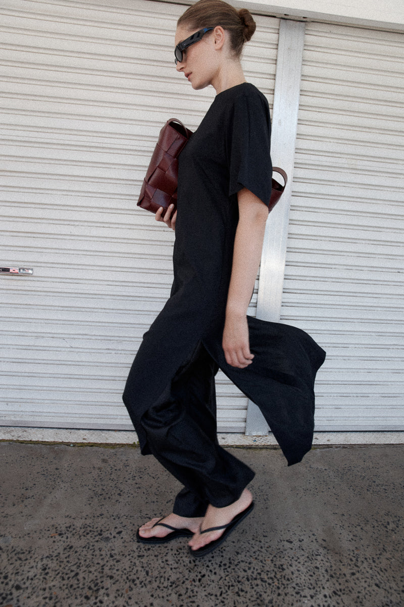 Relaxed Tee Dress - Black