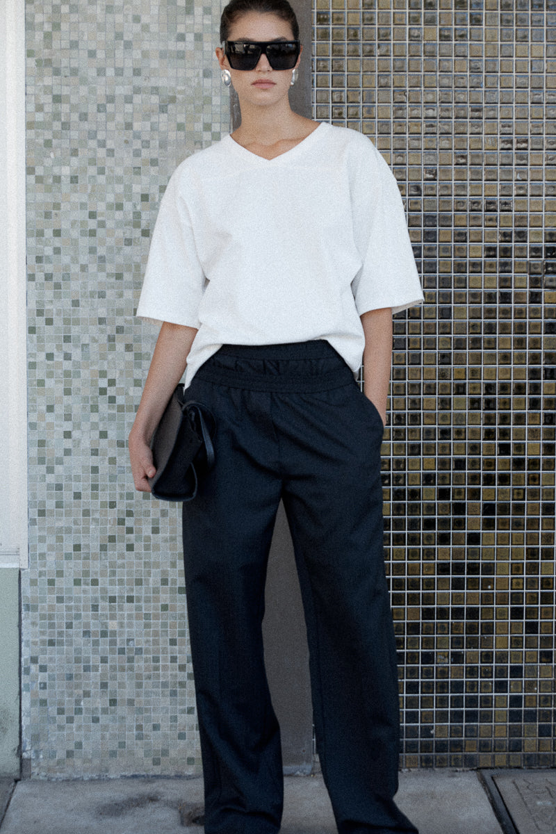 Tailored Active Pants - Black Pinstripe
