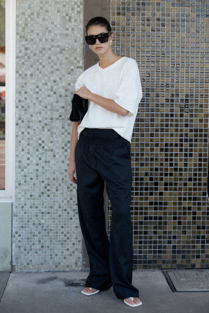 Tailored Active Pants - Black Pinstripe