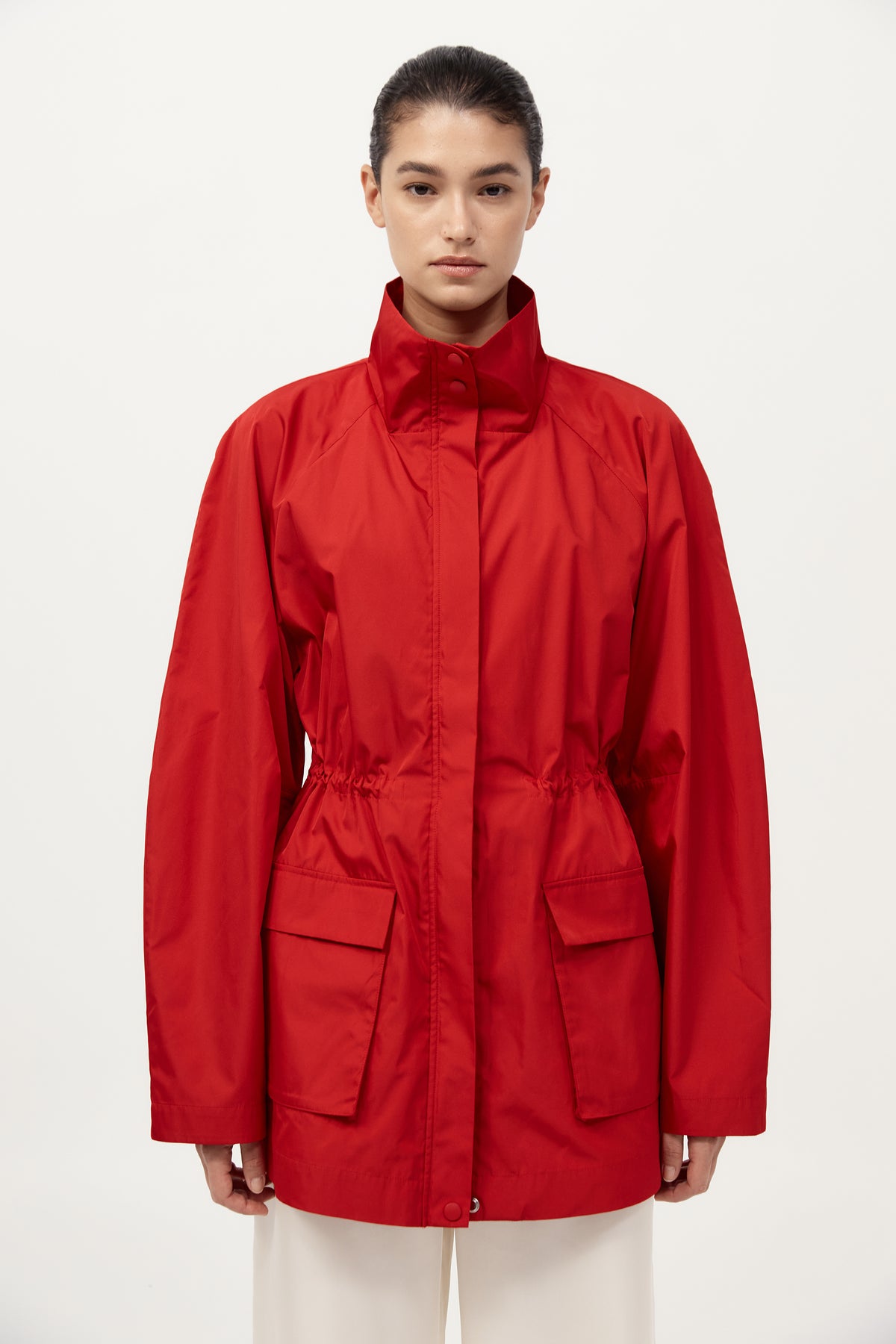 Paper Taffeta Parka - Red