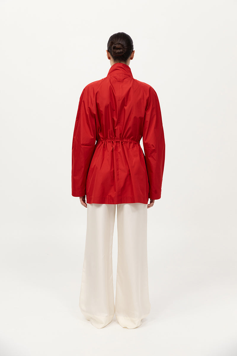 Paper Taffeta Parka - Red