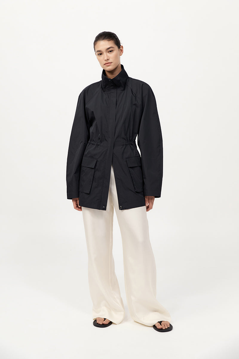 Paper Taffeta Parka - Black