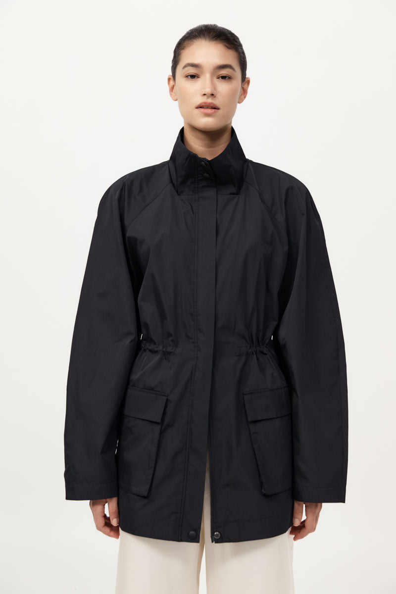 Paper Taffeta Parka - Black