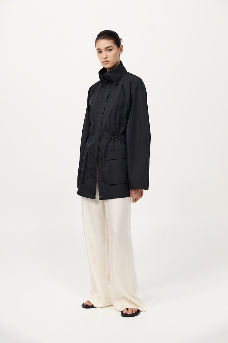 Paper Taffeta Parka - Black