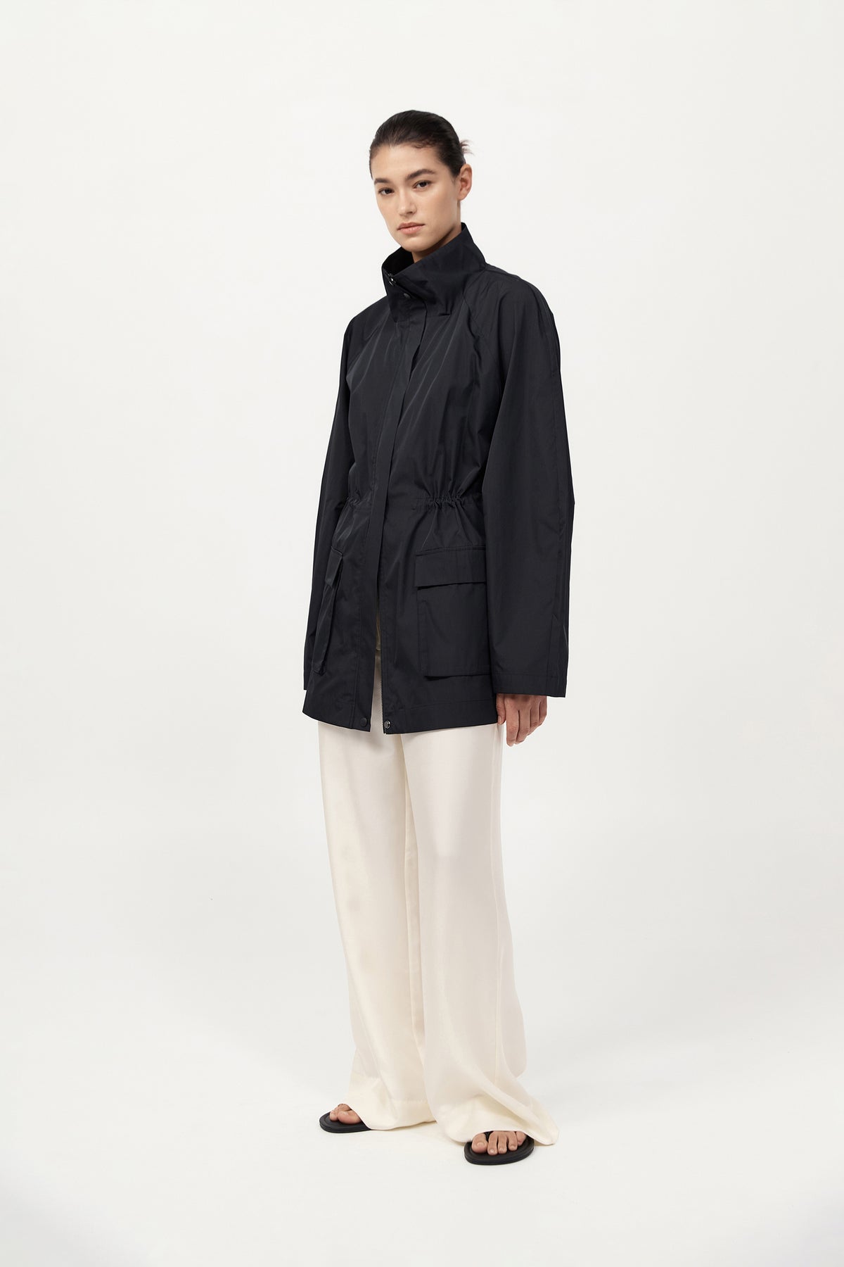 Paper Taffeta Parka - Black