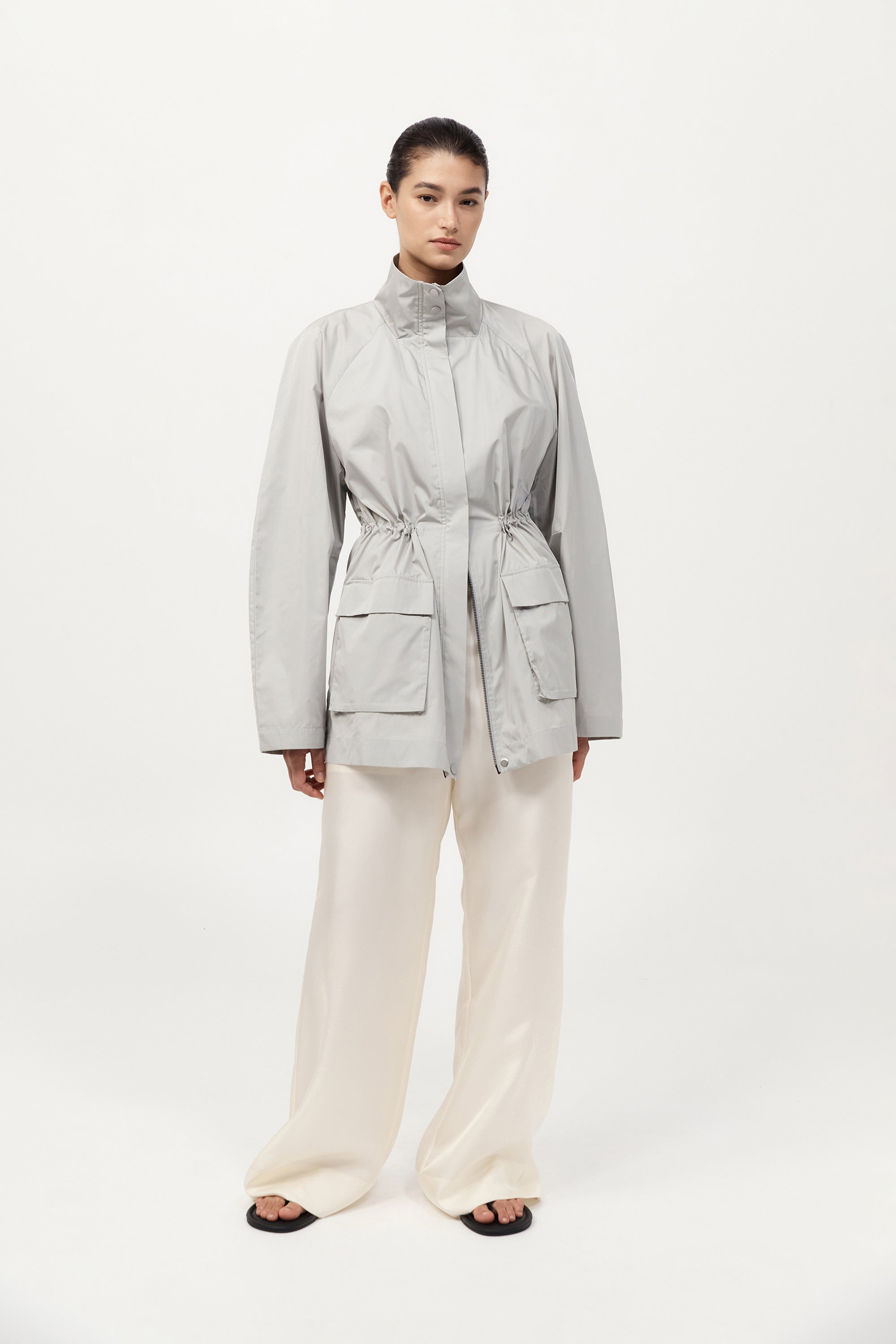 Paper Taffeta Parka - Silver